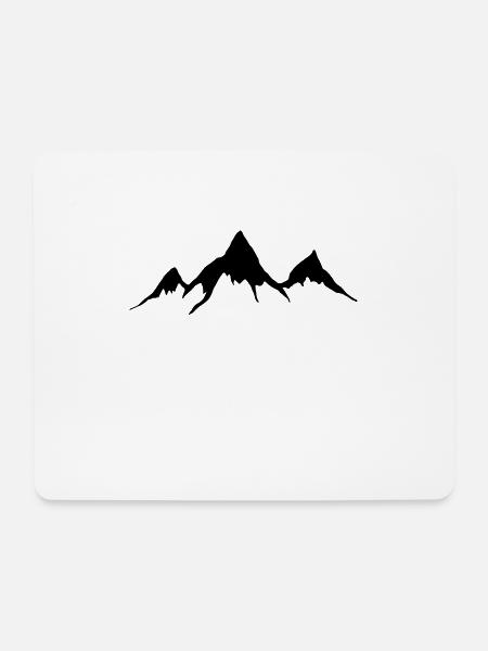 Berge, Alpen, Berg, Wandern - Mousepad (Querformat) - Weiß
