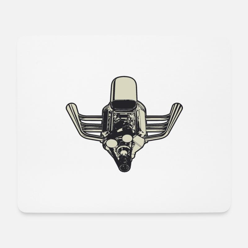 Motor - Mousepad (Querformat) - Weiß