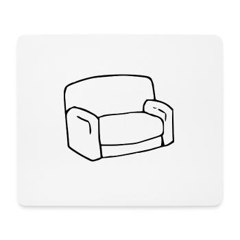 sofa couch chair table stuhl tisch lamp lampe benc - Mousepad (Querformat) - Weiß - Vorne
