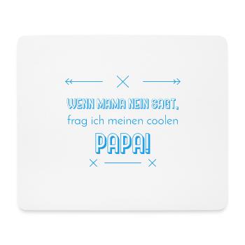 lustige Sprüche cooler papa - Mousepad (Querformat) - Weiß - Vorne