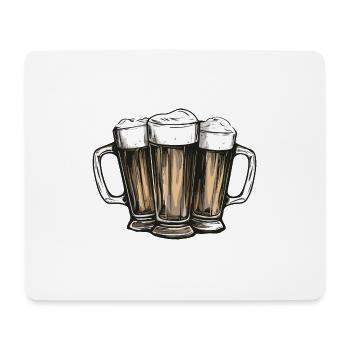 Fête de l’équipe de consommation de bière - Tapis de souris (format paysage) - blanc - Devant