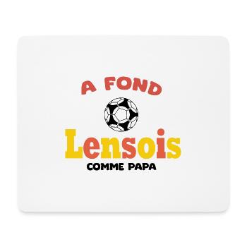 bébé-enfant supporter lensois lens a fond lensois - Tapis de souris (format paysage) - blanc - Devant