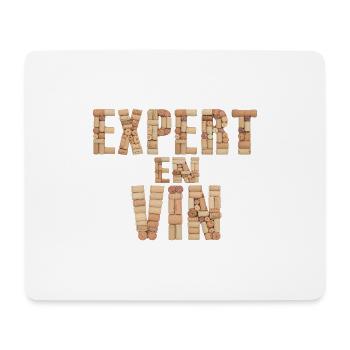 Expert en Vin – Design en bouchons de vin - Mouse Pad (horizontal) - white - Front