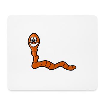 earthworm - Mouse Pad (horizontal) - white - Front