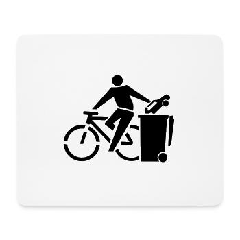 bicycle mountain bike cyclist mountainbike fahrrad - Mousepad (Querformat) - Weiß - Vorne