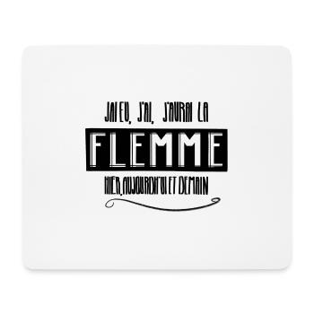 Flemme - Tapis de souris (format paysage) - blanc - Devant