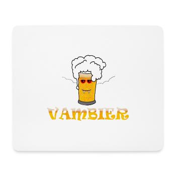 Vambier Halloween JGA Malle Bier Fledermaus Vampir - Mousepad (Querformat) - Weiß - Vorne