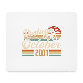 Oktober 2001 Geburtstagsgeschenk - 2001 - Mousepad (Querformat) - Weiß - Vorne