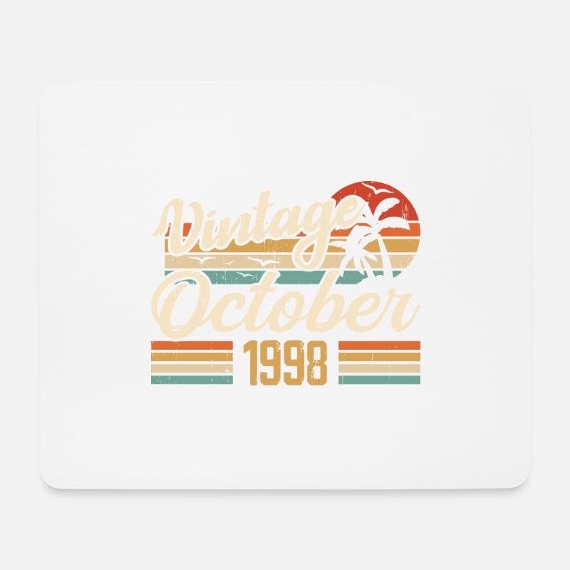 Oktober 1998 Geburtstagsgeschenk - 1998 - Mousepad (Querformat) - Weiß