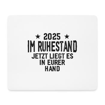 2025 im Ruhestand lustiges Rentner Geschenk - Mousepad (Querformat) - Weiß - Vorne