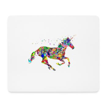 Unicorn in color - Mouse Pad (horizontal) - white - Front