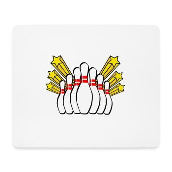 Bowling - Mousepad (Querformat) - Weiß - Vorne