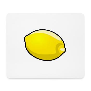 Gelbe Zitrone - Mousepad (Querformat) - Weiß - Vorne