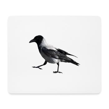Un petit pas par un corbeau - Tapis de souris (format paysage) - blanc - Devant