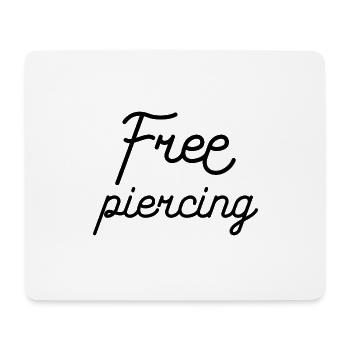 Free piercing - Mouse Pad (horizontal) - white - Front