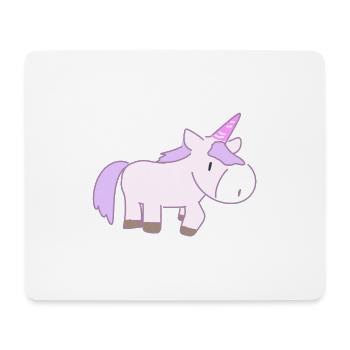 Einhorn Tier Symbol Cartoon pink - Mousepad (Querformat) - Weiß - Vorne