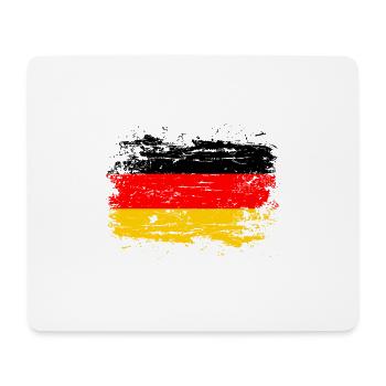 Deutschland Flagge Deutsche Fahne Used Look Heimat - Mousepad (Querformat) - Weiß - Vorne