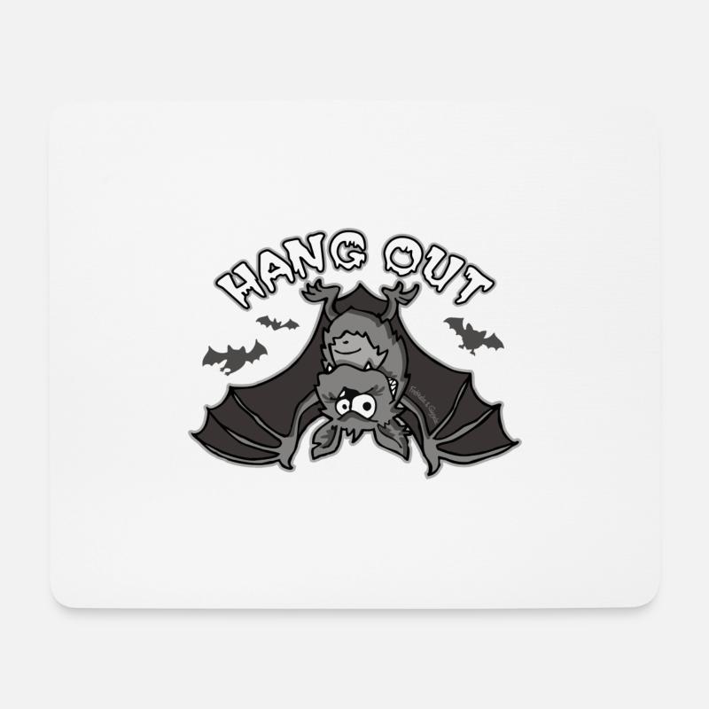 Hang out Fledermaus - Mousepad (Querformat) - Weiß