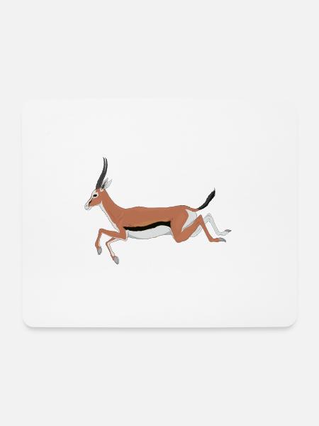 antilope antelope impala hartebeest kudu oryx papa - Mouse Pad (horizontal) - white