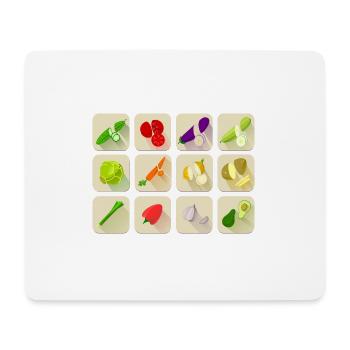 paprika chilli chili pepper citrus veggie vegetable - Mouse Pad (horizontal) - white - Front