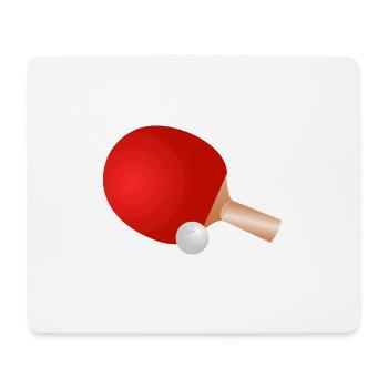 Tischtennisschläger - Mousepad (Querformat) - Weiß - Vorne