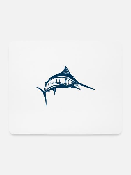 Schwertfisch - Mousepad (Querformat) - Weiß