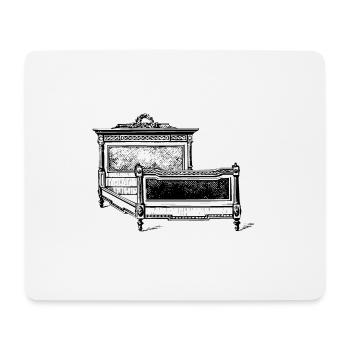 bett bed schlafen schlafzimmer sleeping room19 - Mousepad (Querformat) - Weiß - Vorne