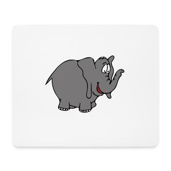 Elefant,Tier,Comic,Kinder - Mousepad (Querformat) - Weiß - Vorne