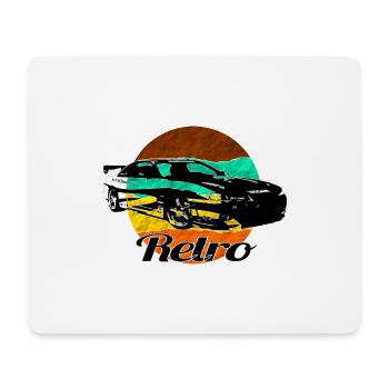 Retro Car Auto - Tapis de souris (format paysage) - blanc - Devant