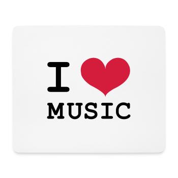 I love music - Mouse Pad (horizontal) - white - Front