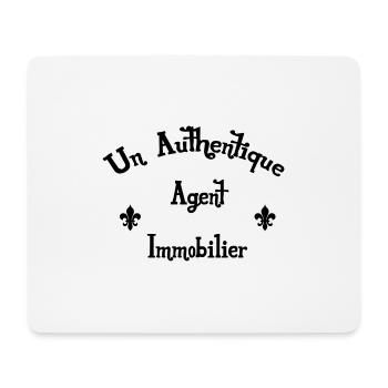 Un Authentique Agent Immobilier - Tapis de souris (format paysage) - blanc - Devant