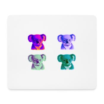 Koala bunt Geschenkidee Koalas Pop Art Pop-Art - Mousepad (Querformat) - Weiß - Vorne