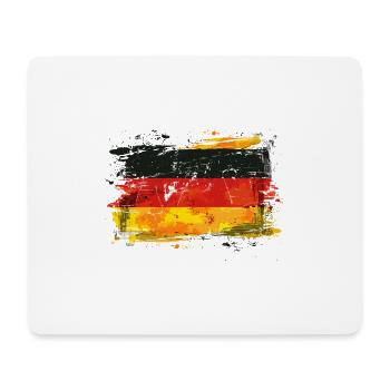 Deutschland Flagge Deutsche Fahne Used Look Heimat - Mousepad (Querformat) - Weiß - Vorne