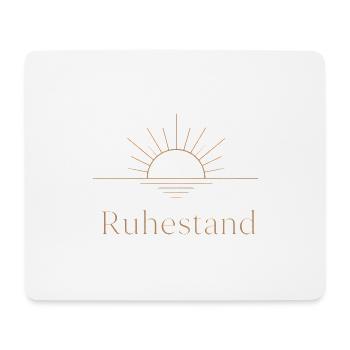 Goldener Ruhestand – Filigrane Buchstaben & Sonne - Mousepad (Querformat) - Weiß - Vorne