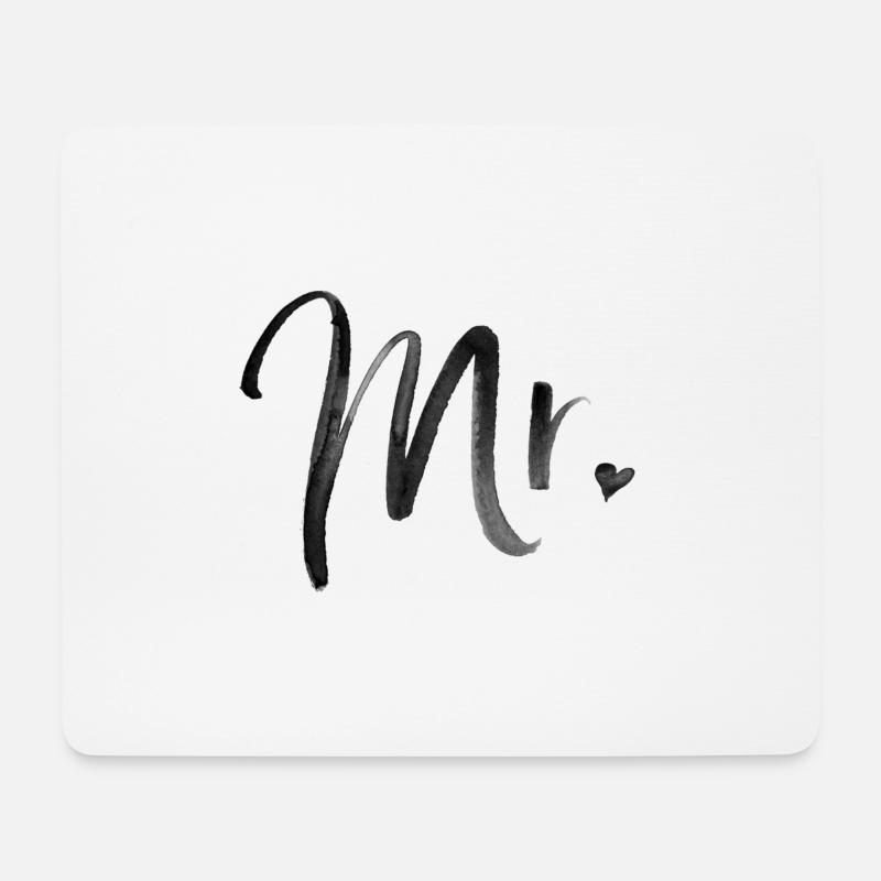 Mr - Mousepad (Querformat) - Weiß