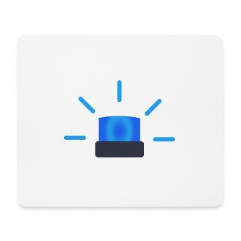 Blaulicht Geschenkidee - Mousepad (Querformat) - Weiß - Vorne