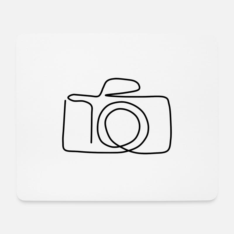 Kamera - Mousepad (Querformat) - Weiß