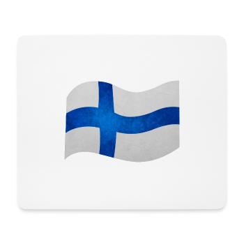Carte/Drapeau de la Finlande - Tapis de souris (format paysage) - blanc - Devant