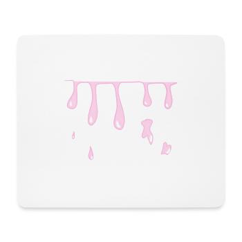 motif de ligne rose slime rose - Tapis de souris (format paysage) - blanc - Devant