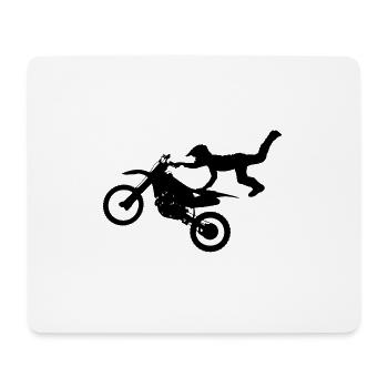 motorcyclist - Mouse Pad (horizontal) - white - Front