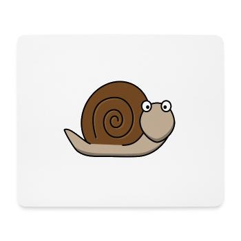 Freundliche Schnecke - Mousepad (Querformat) - Weiß - Vorne