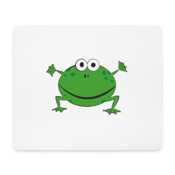 Funny green frog - Mouse Pad (horizontal) - white - Front