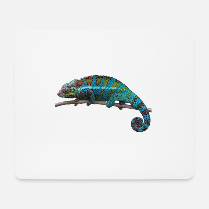 Chamäleon - Blau - Mousepad (Querformat) - Weiß