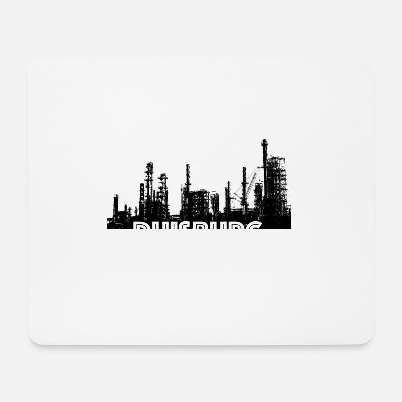 DUISBURG Shirt - Mousepad (Querformat) - Weiß