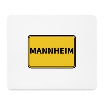 Mannheim Stadt Ortsschild - Mousepad (Querformat) - Weiß - Vorne