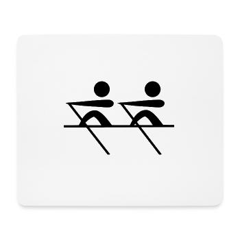 paddle boat sail boat ruderboot segelboot48 - Mousepad (Querformat) - Weiß - Vorne