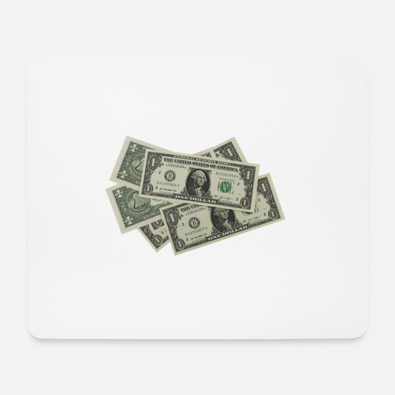 Geld - Dollar - Bargeld - Mousepad (Querformat) - Weiß