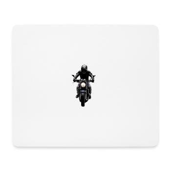 Motorrad Fahrer - Mousepad (Querformat) - Weiß - Vorne