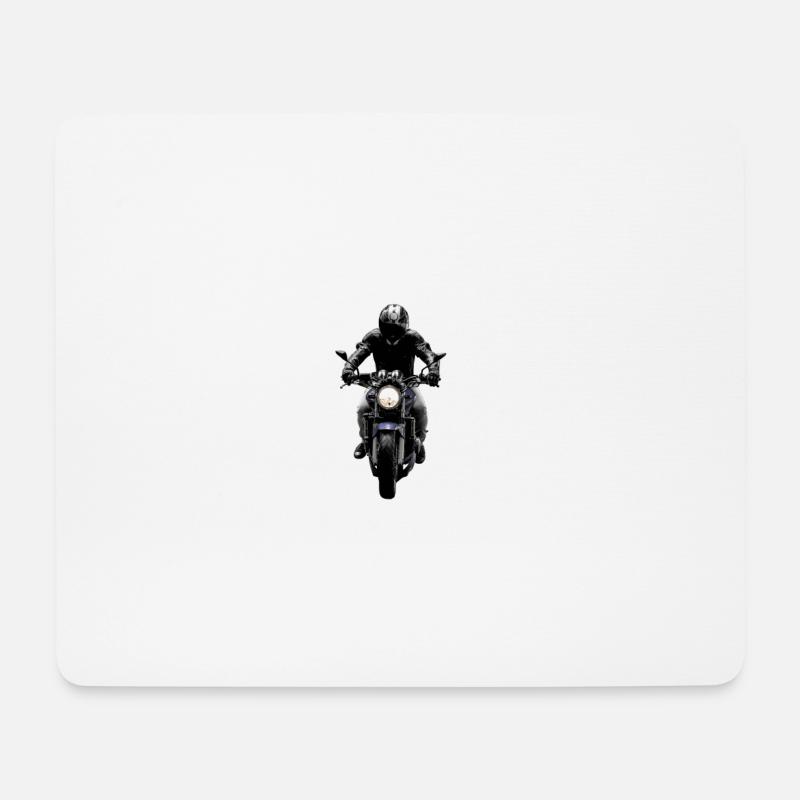 Motorrad Fahrer - Mousepad (Querformat) - Weiß