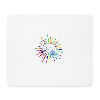 Gehirn Motiv - Mousepad (Querformat) - Weiß - Vorne